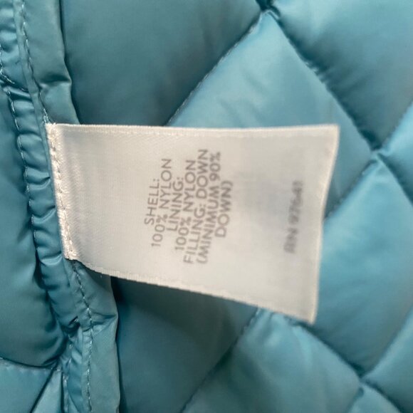 J. Jill Down Quilted Vest Womens S Petite Blue Puffer Full Zip‎ - Picture 7 of 10